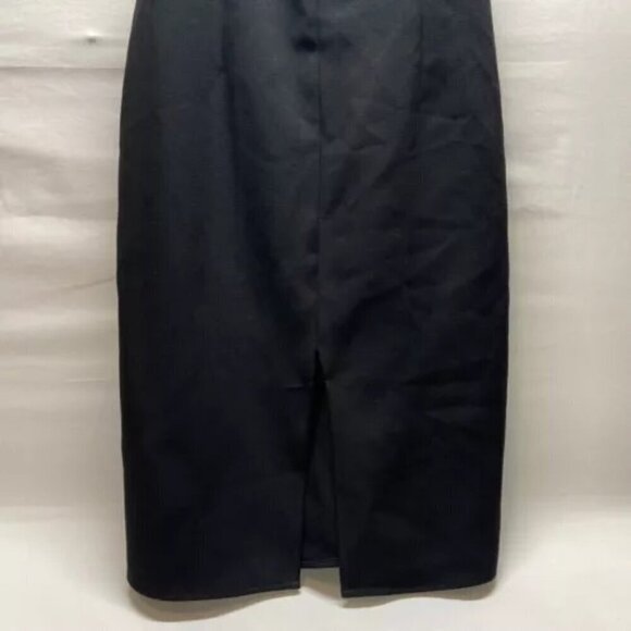 Express Dress Women's Size 10 Black Spaghetti Strap Front Slit Office Wear NWT - Picture 3 of 11